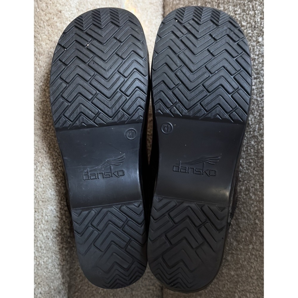 Dansko Marbled Clogs Women's 41 Size 10.5 - 11 Patent Leather ITALY Green Brown - Picture 8 of 13